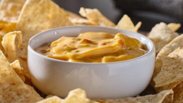 Queso made with Velveeta cheese