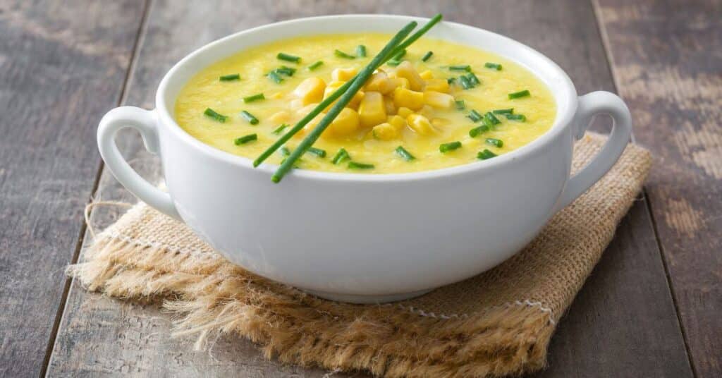 Creamed corn made with canned corn