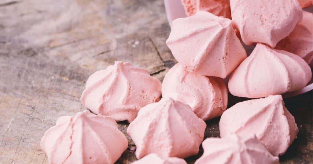 pink meringues