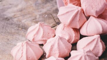 pink meringues