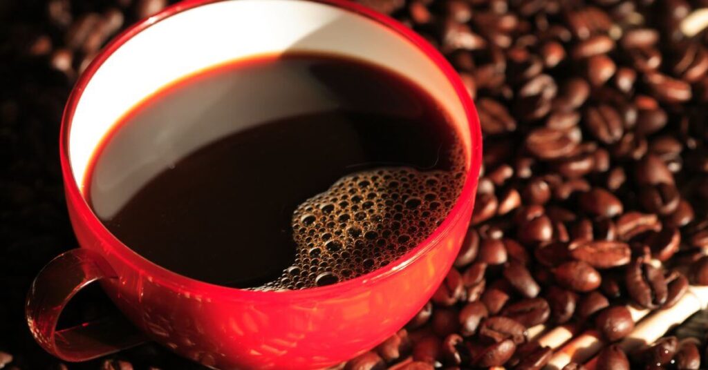 fresh cup of black coffee