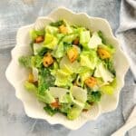 Caesar salad with dressing