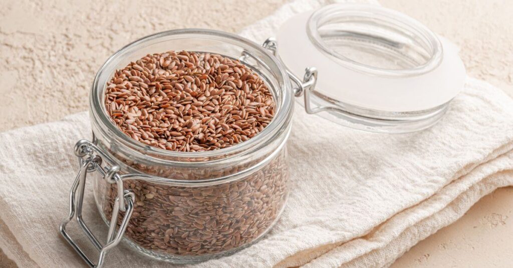 jar of flax seeds