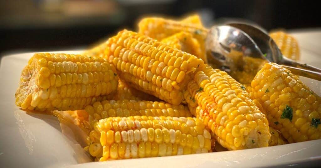plate of Corn on the Cob