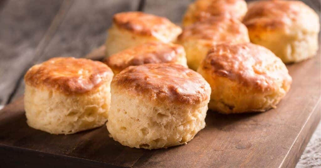 Canned biscuits fresh from the oven