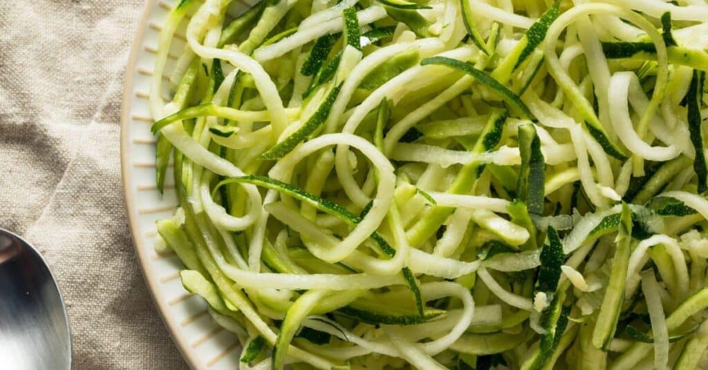 noodles made from zucchini