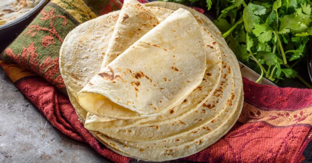 a plate of leftover corn tortillas