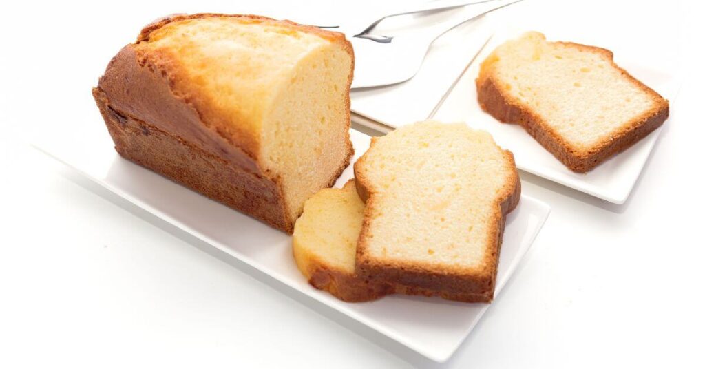 freshly baked pound cake