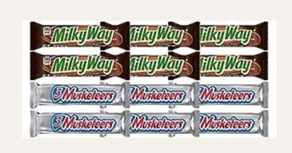 Milky Way and 3 Musketeers Bars