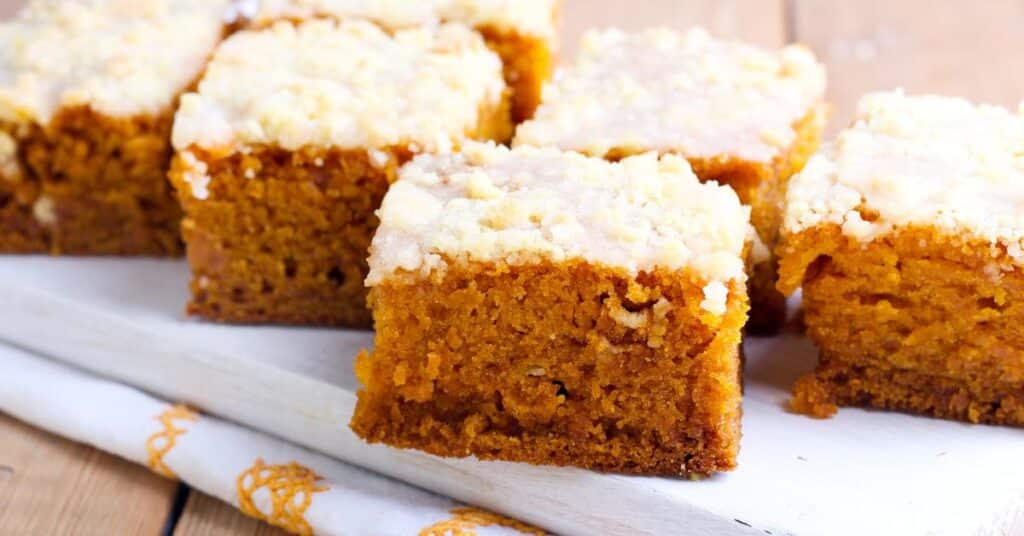 pumpkin spice cake pieces