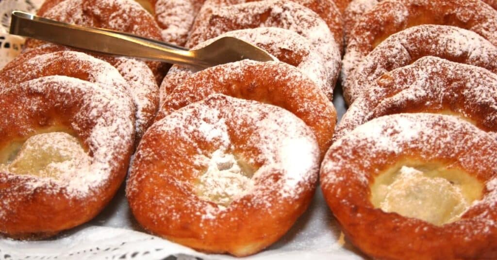 freshly made Bavarian Cream Donuts