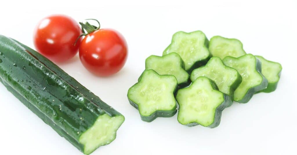 cucumbers and tomatoes