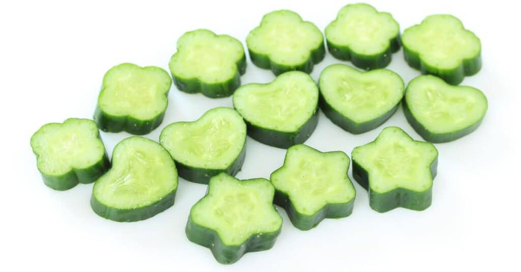 heart and star shaped cucumbers