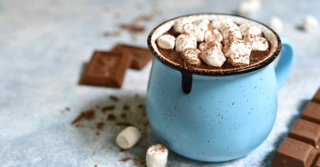 mug of hot chocolate with marshmallows