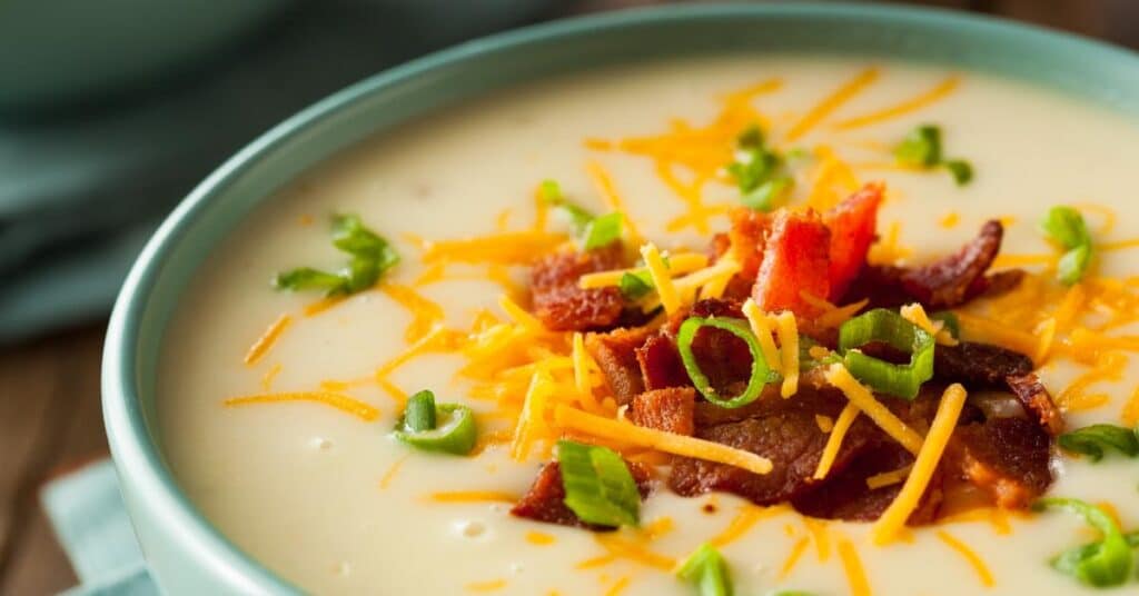 bowl of potato soup