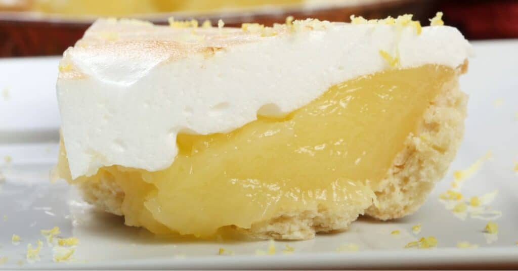 slice of lemon pie