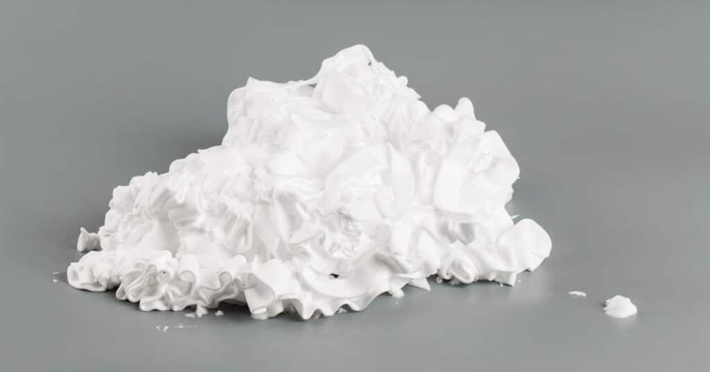 pile of shaving cream