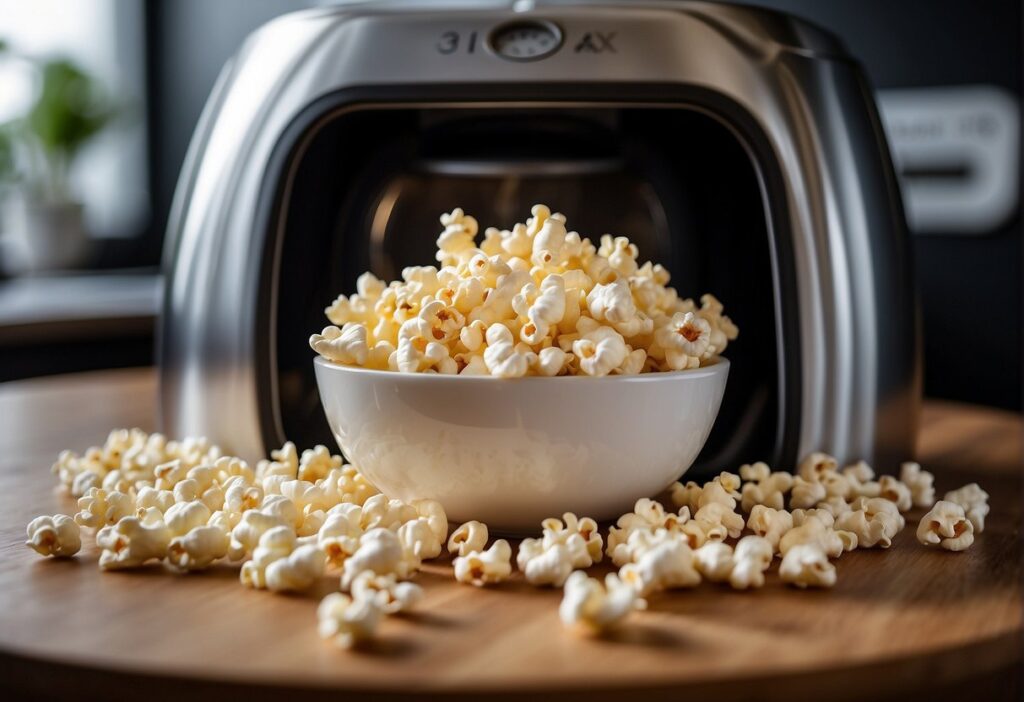 Popcorn popped in air fryer