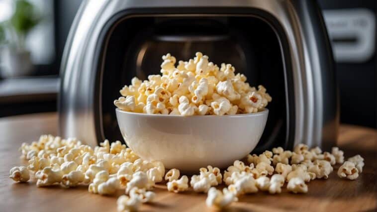 Popcorn popped in air fryer