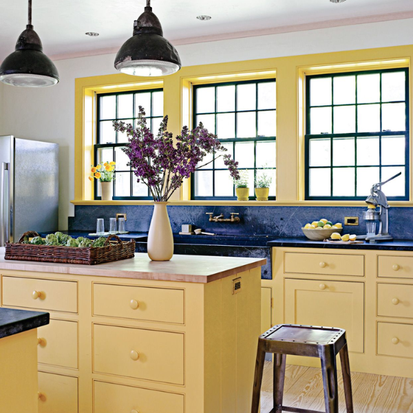 Light Yellow Kitchen Island