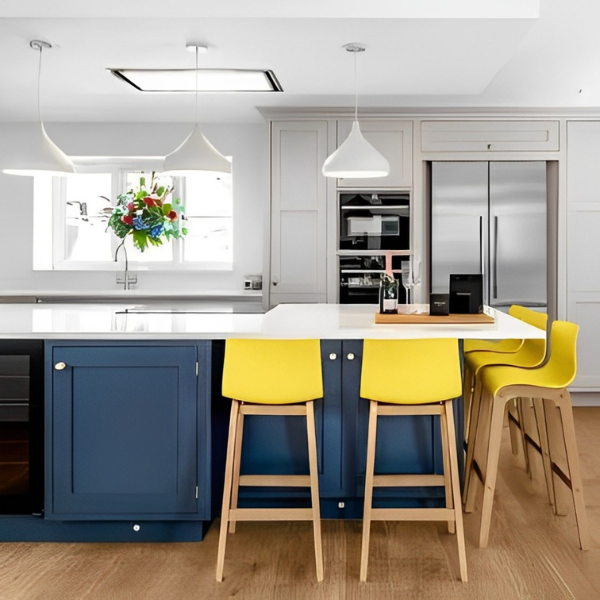 Kitchen with Yellow Mixed with Other Colors