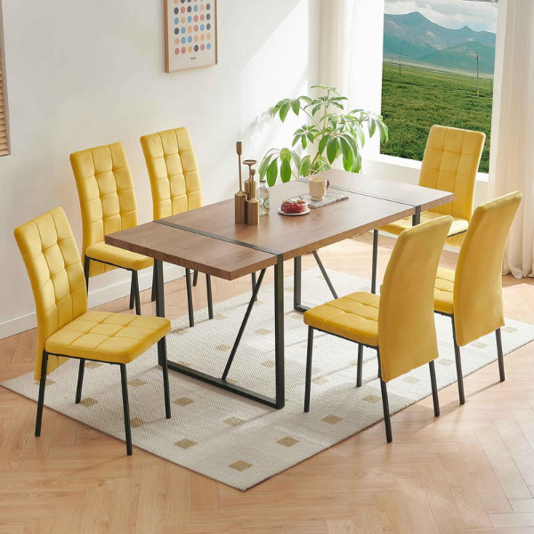 Yellow Chairs in Kitchen