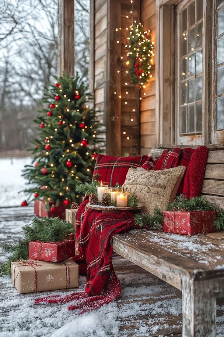 Cozy Winter Wonderland Christmas Porch