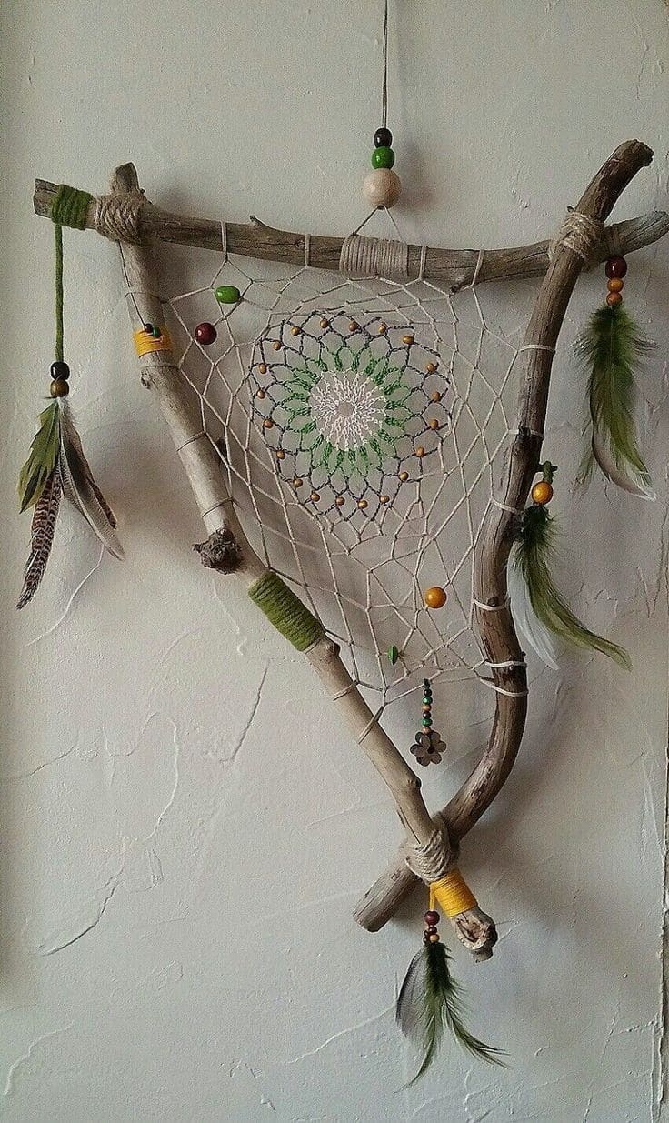Branch Dreamcatcher with Rustic Charm