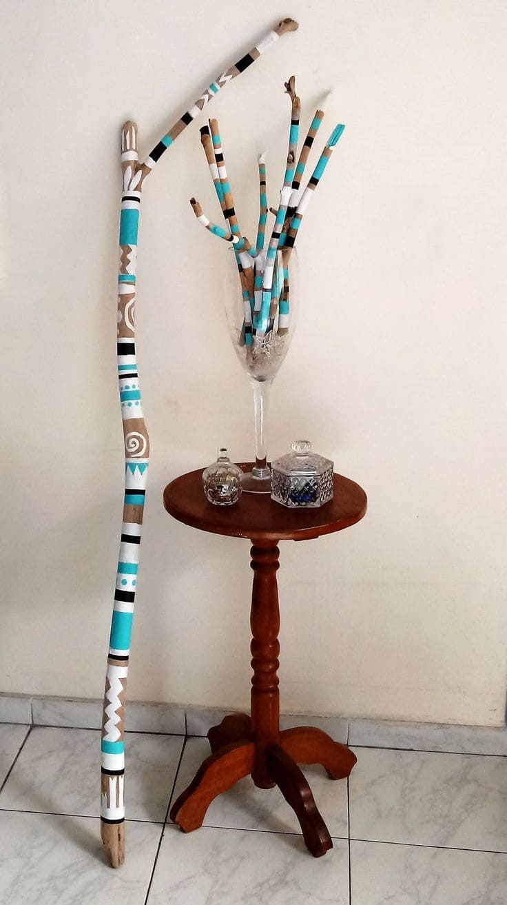Colorful Painted Branches for Vibrant Decor