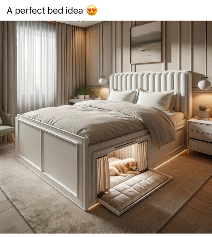 Cozy Pet-Friendly Bed with Hidden Nook