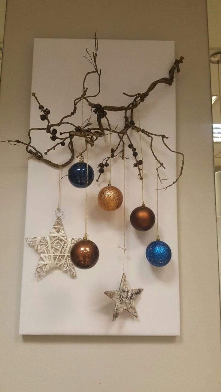 Minimalist Branch Ornament Wall Display