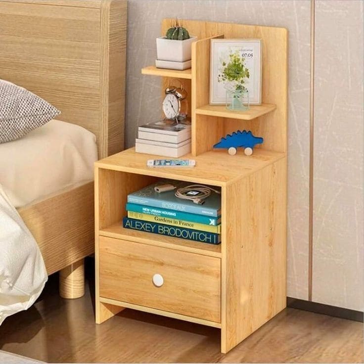 Stylish and Functional Bedside Storage Solution
