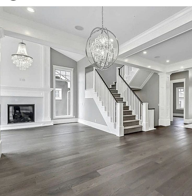 Black and White Staircase Grandeur