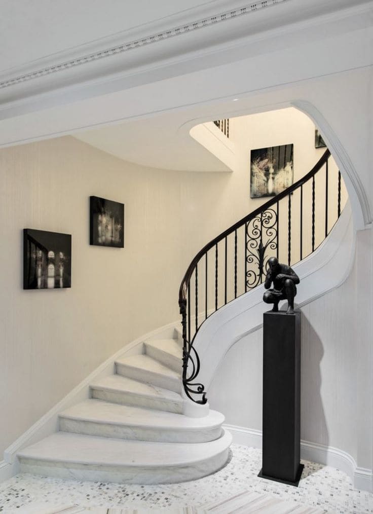 Black and White Stairway Artistry