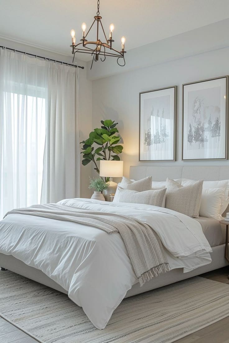 Elegant Neutral White Bedroom Retreat