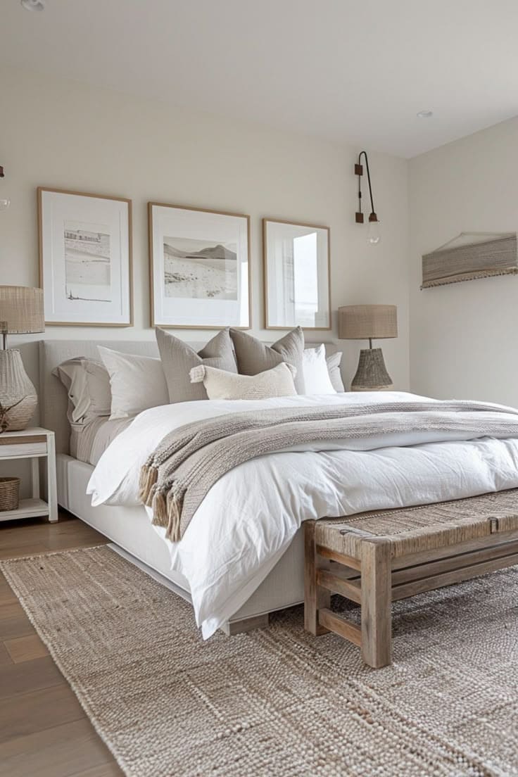 Serene Neutral-Toned White Bedroom Retreat