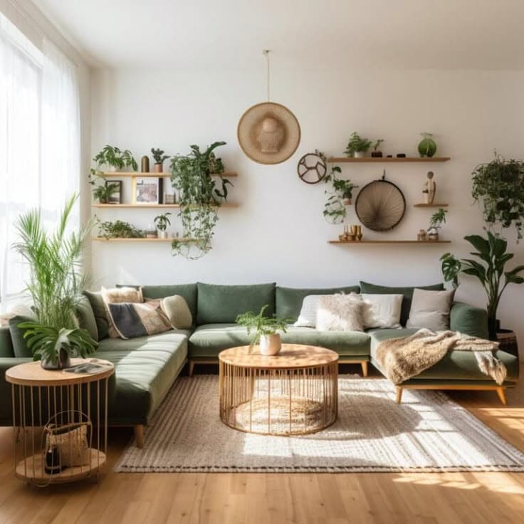 Serene and Stylish Earthy Living Room Retreat