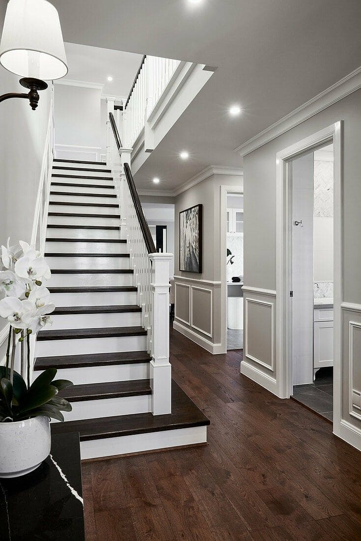 Sharp Black and White Stairway Charm