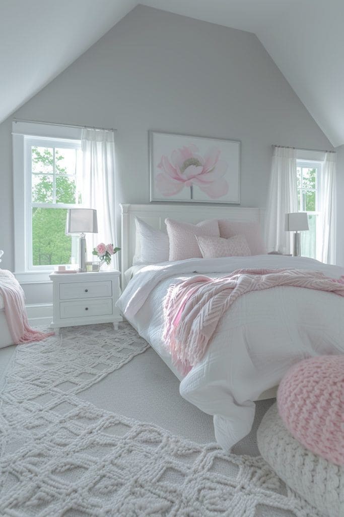 Soft and Serene White Bedroom Retreat