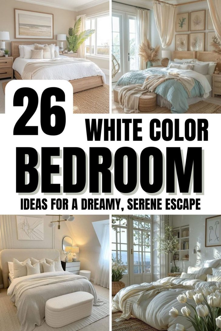 25+ Breathtaking White Bedroom Design Ideas for a Dreamy, Serene Escape