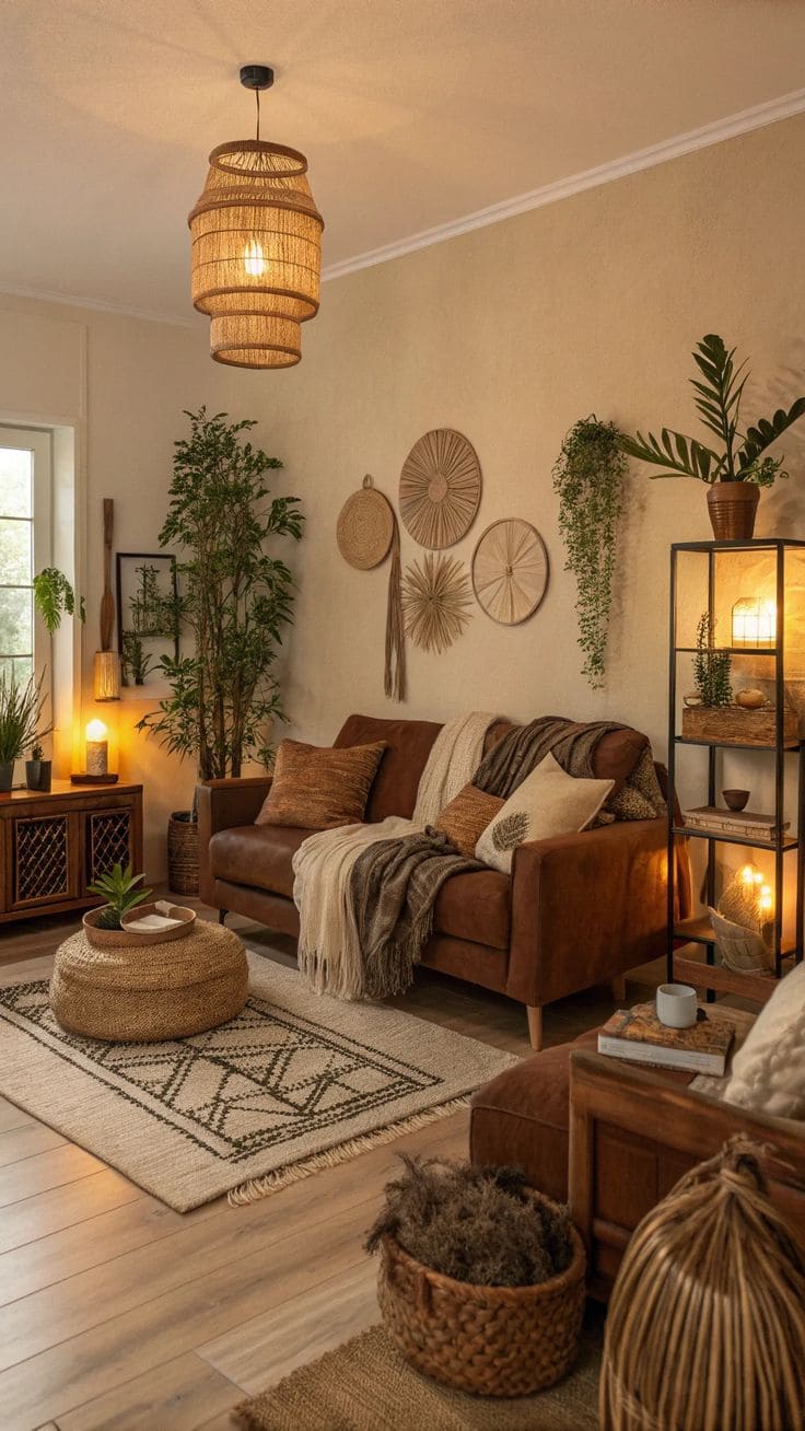 Warm and Cozy Earthy Living Room Retreat