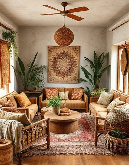 Warm and Inviting Earthy Living Room Haven