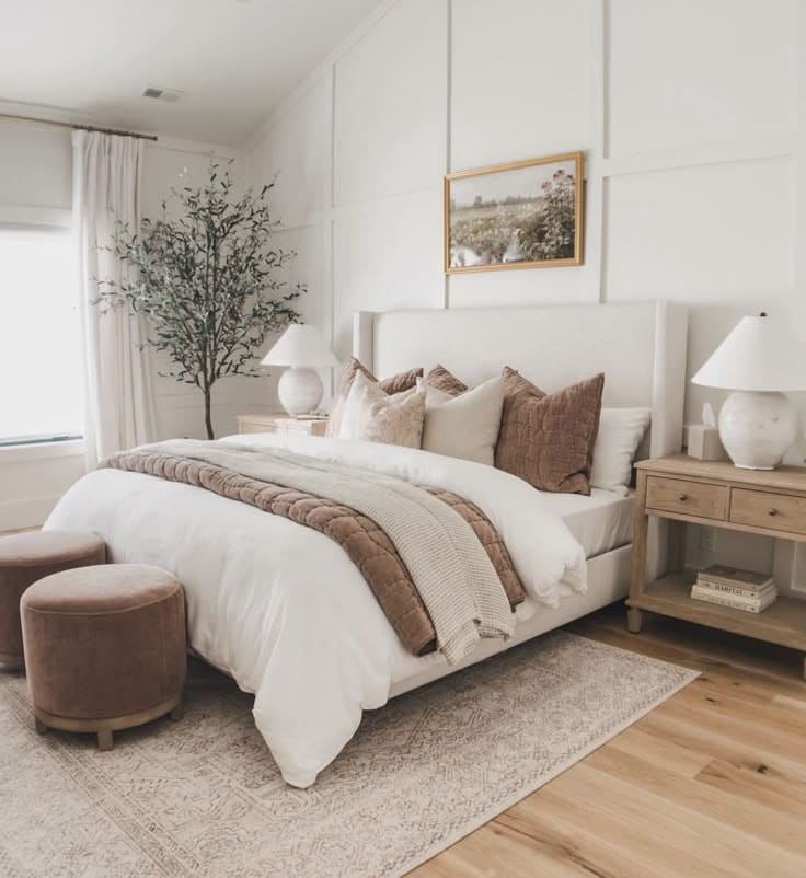 Warm and Inviting White Bedroom Retreat