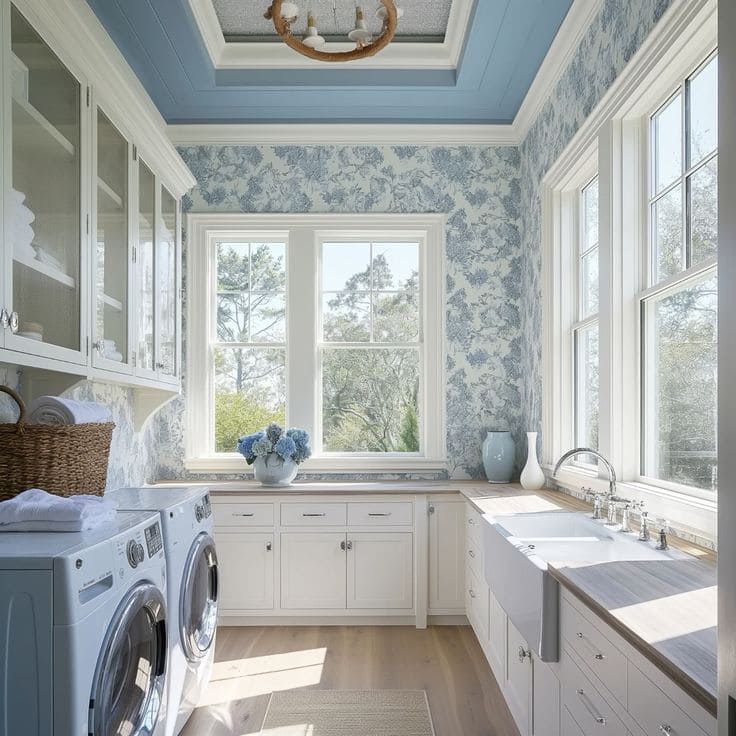 Artistic Blossom Bliss Laundry Room