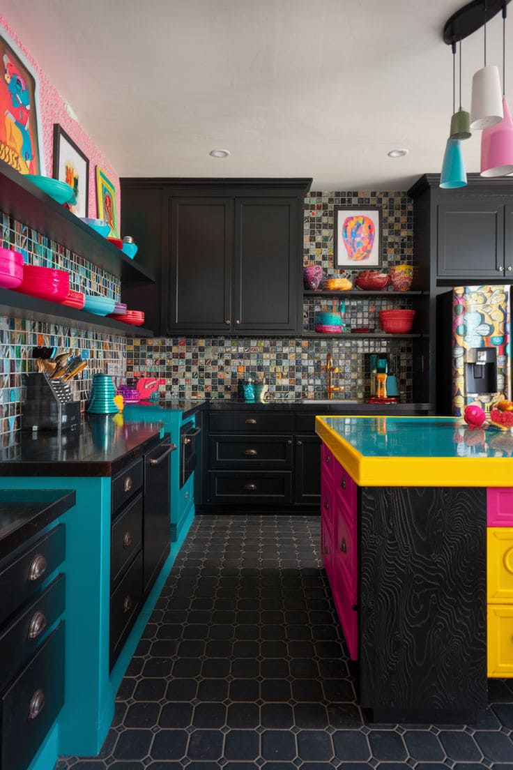 Bold Vibrant Kitchen Oasis