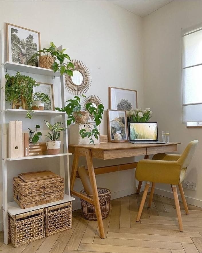Bright Earthy Workspace Haven