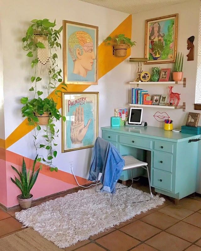 Bright Eclectic Workspace Nook