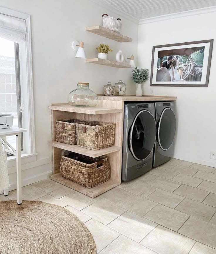 Bright Rustic Laundry Nook