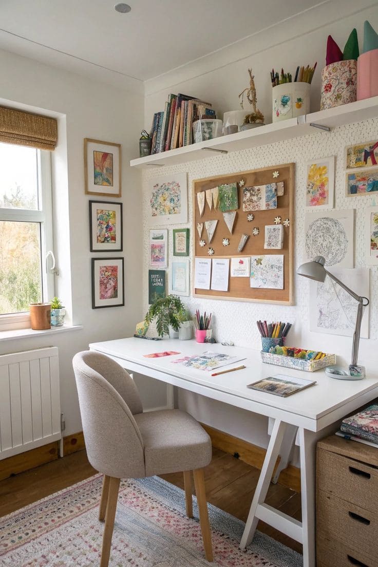 Charming Artistic Workspace Corner