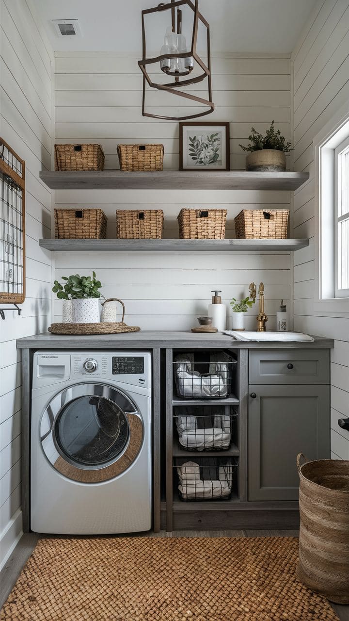 Charming Rustic Farmhouse Laundry Retreat
